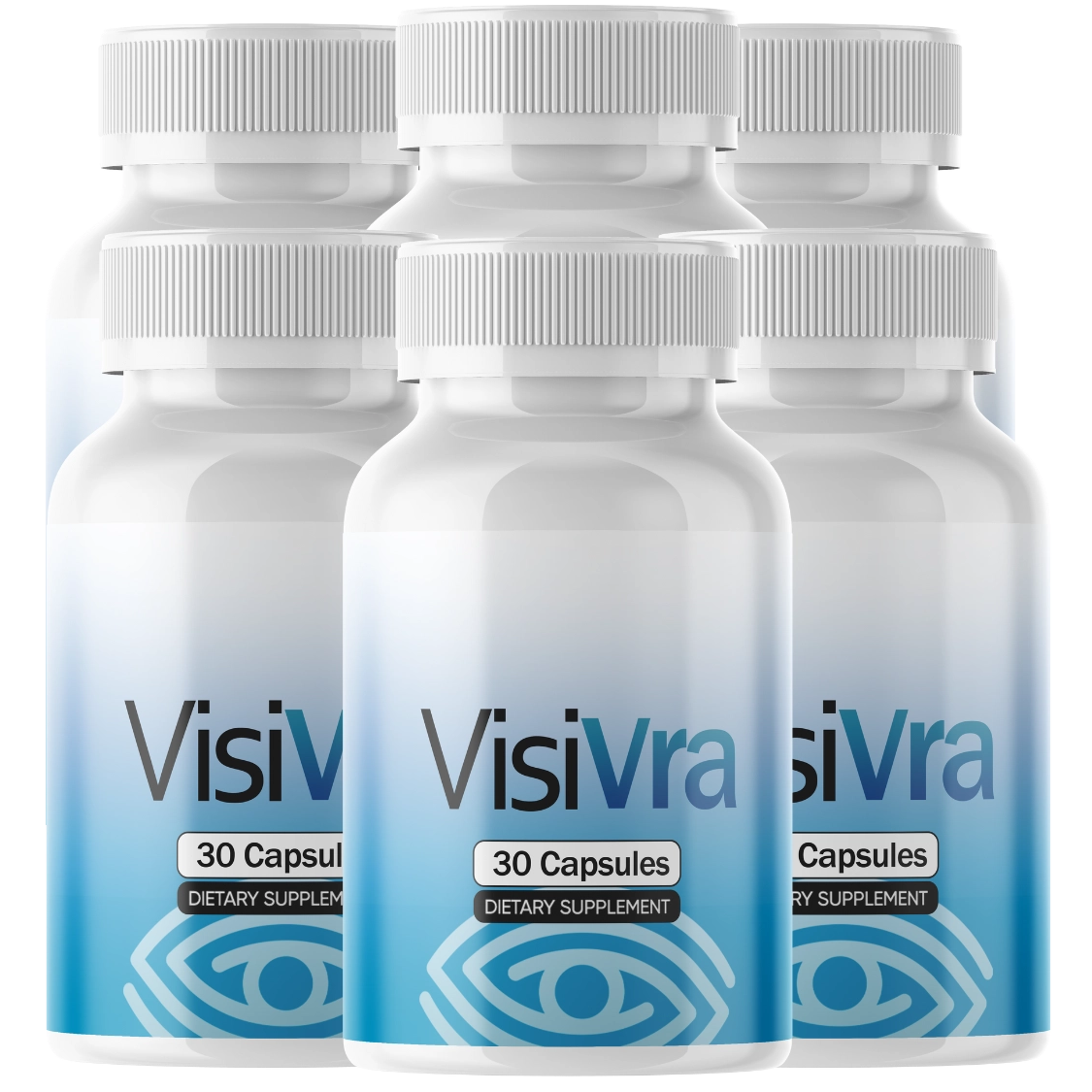 VisiVra 30-capsule dietary supplement bottles